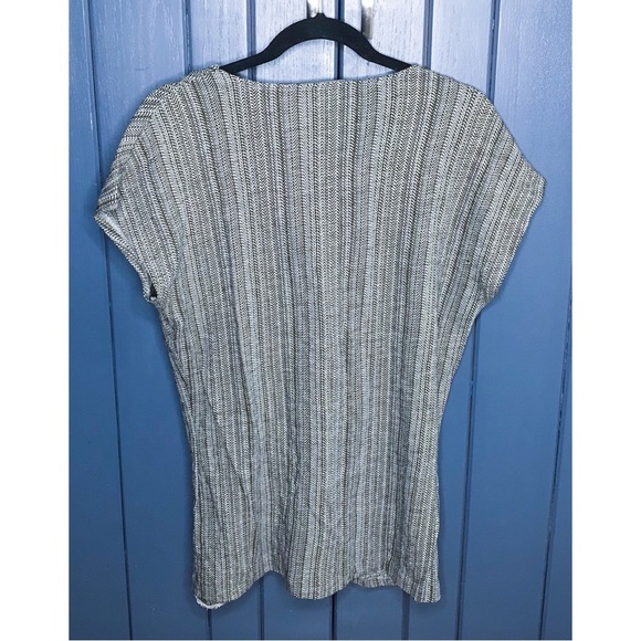 Hugo Boss Herringbone Cowl Neck Gathered Shirt Medium Large Classic Career - Picture 5 of 5